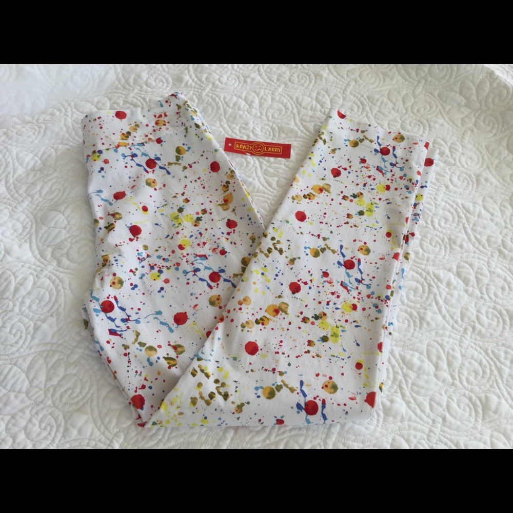 KRAZY LARRY PAINT SPLATTER Ankle Pant